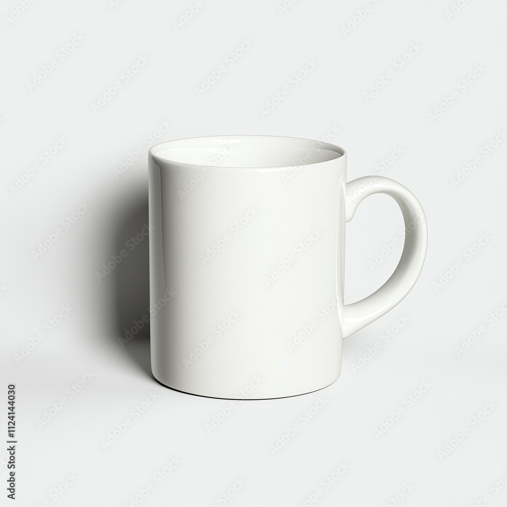A plain white mug with a simple design, ideal for customization or as a gift, sits against a neutral background. A plain white mug with a simple design, ideal for customization or as a gift, sits against a neutral background.