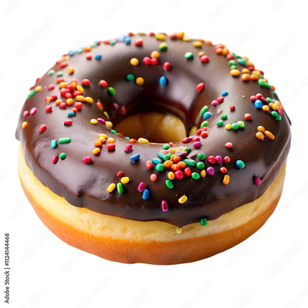 Donut with sprinkles isolated on white background Donut with sprinkles isolated on white background