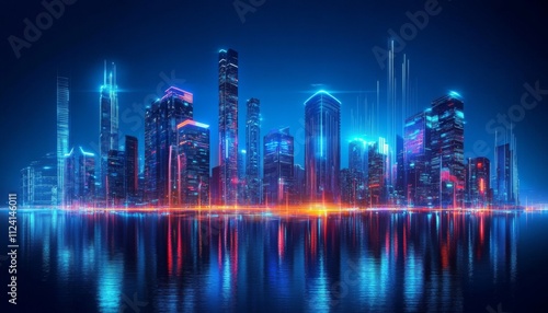 3D illustration depicting the futuristic city concept diagram in an innovative and engaging manner