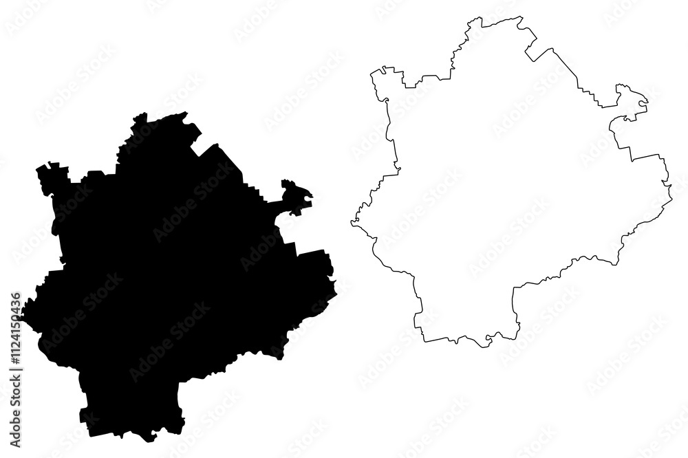 Obraz premium Talsi Municipality (Republic of Latvia, Administrative divisions of Latvia, Municipalities and their territorial units) map vector illustration, scribble sketch Talsi map