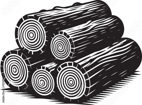Wood log stack silhouette vector illustration isolated on white background

wood log, wood, isolated, wood log silhouette, wood log illustration, tree trunk, log, wood - material, detailed, round, cut