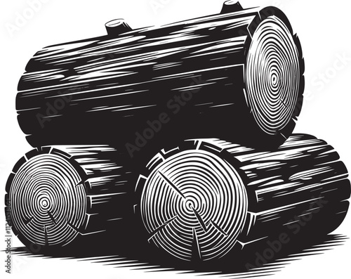 Wood log stack silhouette vector illustration isolated on white background

wood log, wood, isolated, wood log silhouette, wood log illustration, tree trunk, log, wood - material, detailed, round, cut