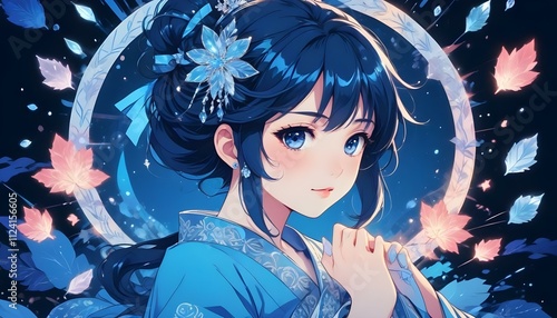 Clear Plain Shiny Warm Soft Vintage Bokeh Cloudy Wave Like Geometric Blue Background or Texture