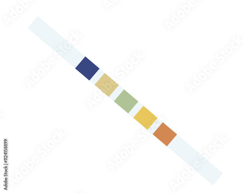 Ketone test, paper strip with colored squares for testing acetone levels