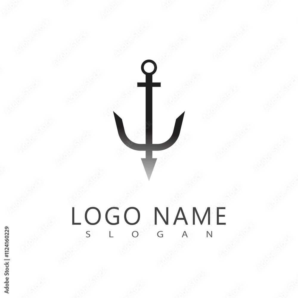 Anchor logo illustration template vector design Anchor logo illustration template vector design