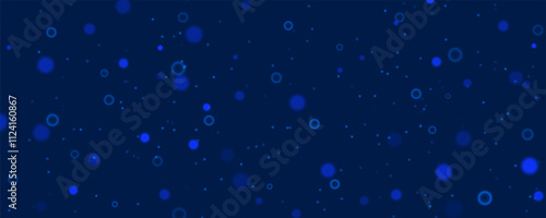 Soft snowflakes drifting gently in midnight sky, evoking a serene winter ambiance. White snow particles in motion. Vector illustration.