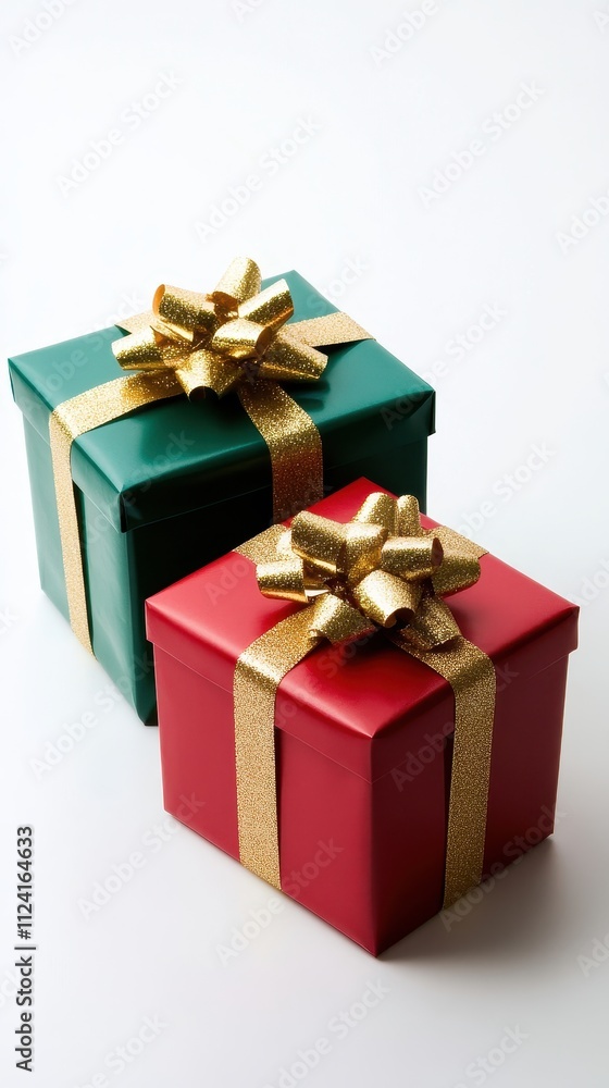 A Pair of Beautifully Wrapped Christmas Gifts. A Pair of Beautifully Wrapped Christmas Gifts.