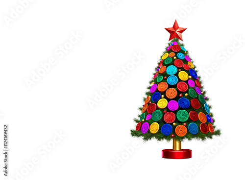 Colorful christmas tree photo