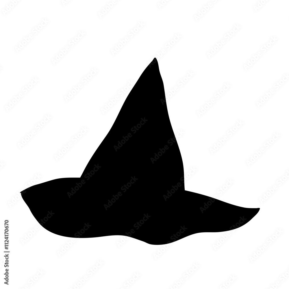 Fototapeta premium Halloween Witch Hat Silhouett