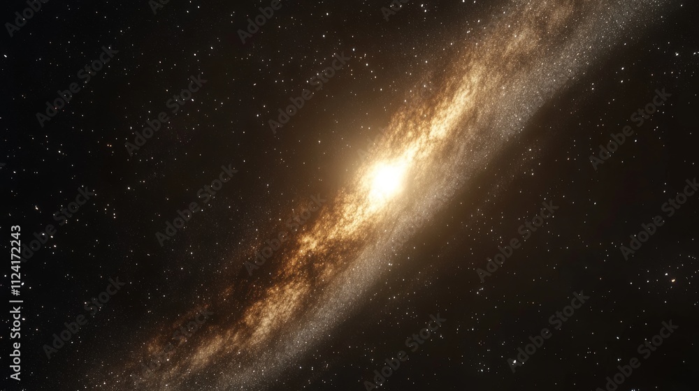 Fototapeta premium Stunning cosmic galaxy and nebula with star-filled sky and glowing energy