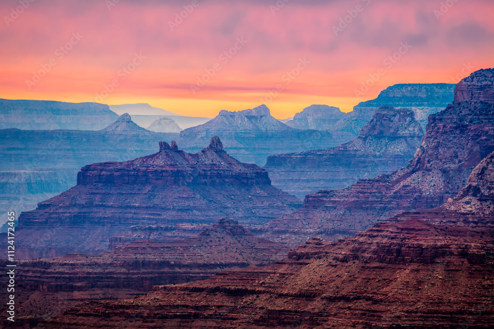 Vibrant sunset skies at Grand Canyon National Park Vibrant sunset skies at Grand Canyon National Park