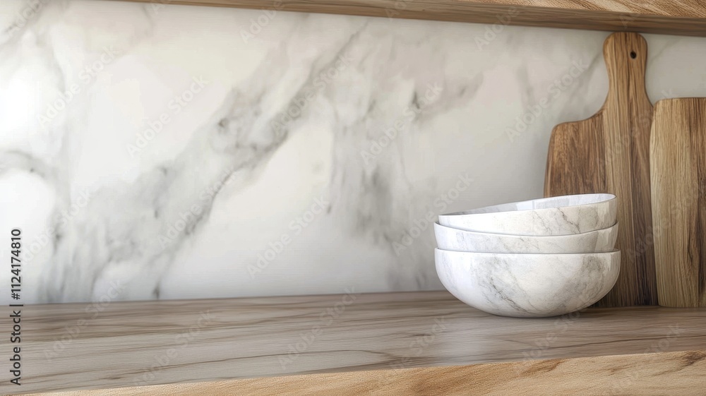 Elegant floating kitchen shelves in various finishes, showcasing a stylish blend of marble accents and modern design. Elegant floating kitchen shelves in various finishes, showcasing a stylish blend of marble accents and modern design.