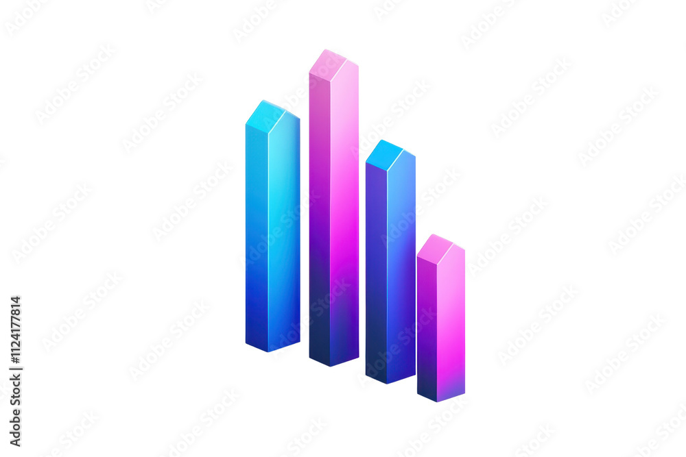 A series of three colorful, vertical bars representing data visualization, showcasing an upward trend in a stylized manner. A series of three colorful, vertical bars representing data visualization, showcasing an upward trend in a stylized manner.