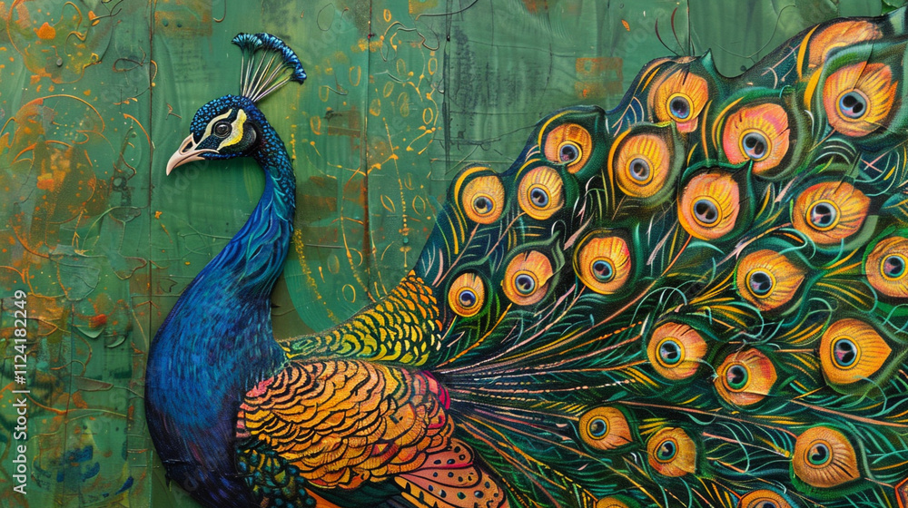 Fototapeta premium peacock with feathers