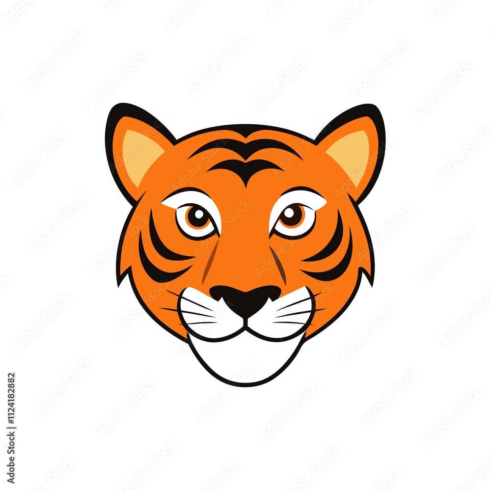 Siberian Tiger head vector illustration Siberian Tiger head vector illustration