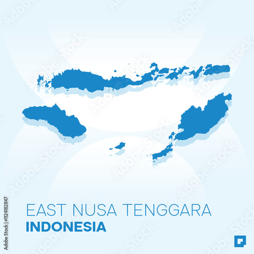 East Nusa Tenggara vector map, Vector map of East Nusa Tenggara, editable eps, AI files, Vector illustration of East Nusa Tenggara vector map