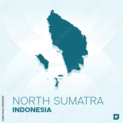 North Sumatra vector map, Vector map of North Sumatra, editable eps, AI files, Vector illustration of North Sumatra vector map