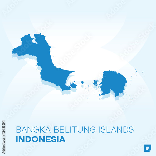 Bangka Belitung Islands vector map, Vector map of Bangka Belitung Islands, editable eps, AI files, Vector illustration of Bangka Belitung Islands vector map
