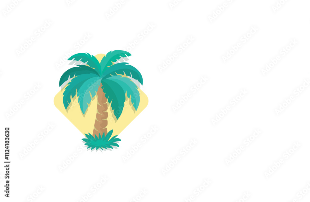 palm tree island logo vector palm tree island logo vector