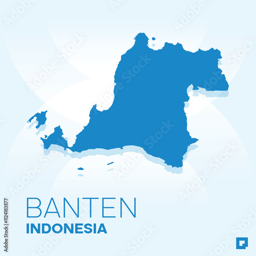 Banten vector map, Vector map of Banten, editable eps, AI files, Vector illustration of Banten vector map