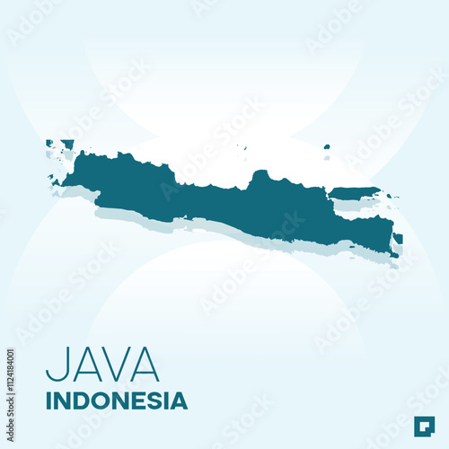 Java vector map, Vector map of Java, editable eps, AI files, Vector illustration of Java vector map