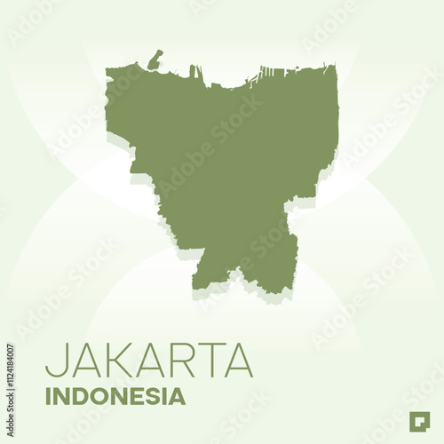 Jakarta vector map, Vector map of Jakarta, editable eps, AI files, Vector illustration of Jakarta vector map