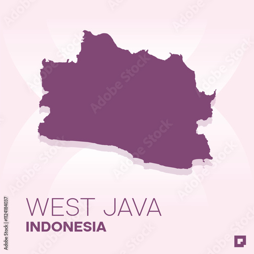 West Java vector map, Vector map of West Java, editable eps, AI files, Vector illustration of West Java vector map