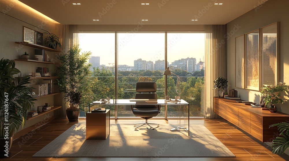 Modern Home Office Design with Natural Light Modern Home Office Design with Natural Light
