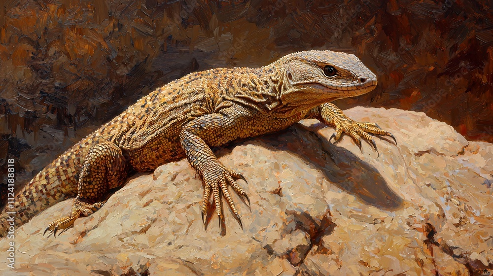 Australian desert sand monitor, also known as sand goanna or bungarra. Australian desert sand monitor, also known as sand goanna or bungarra.