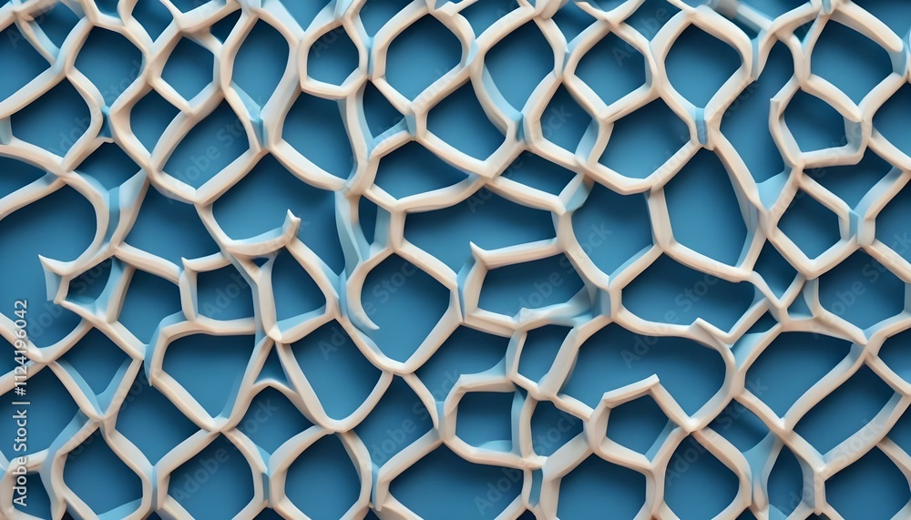 Fototapeta premium Clear Plain Shiny Warm Soft Vintage Bokeh Cloudy Wave Like Geometric Blue Background or Texture