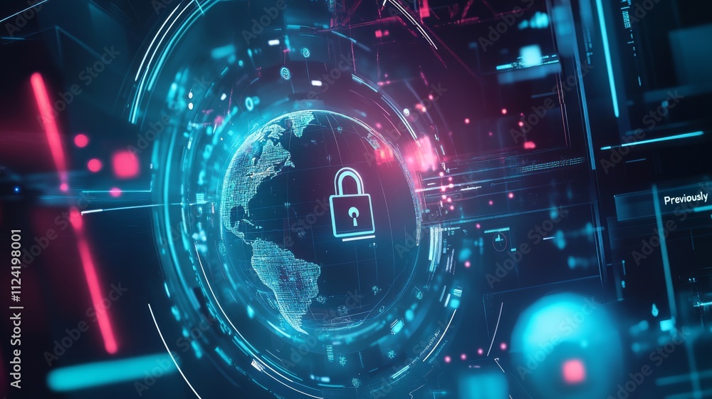 Global cybersecurity, digital security, data protection, network security, internet safety, world map, lock icon, digital, technology, futuristic, abstract, background. Global cybersecurity, digital security, data protection, network security, internet safety, world map, lock icon, digital, technology, futuristic, abstract, background.