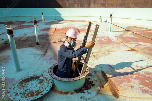 Workers working in confined spaces, such as chemical storage tanks