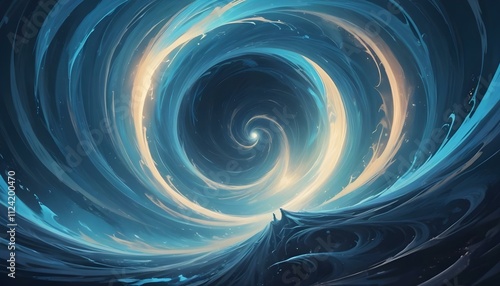 Clear Plain Shiny Warm Soft Vintage Bokeh Cloudy Wave Like Geometric Blue Background or Texture