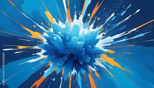 Clear Plain Shiny Warm Soft Vintage Bokeh Cloudy Wave Like Geometric Blue Background or Texture