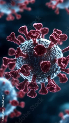3D Illustration of Papillomavirus
