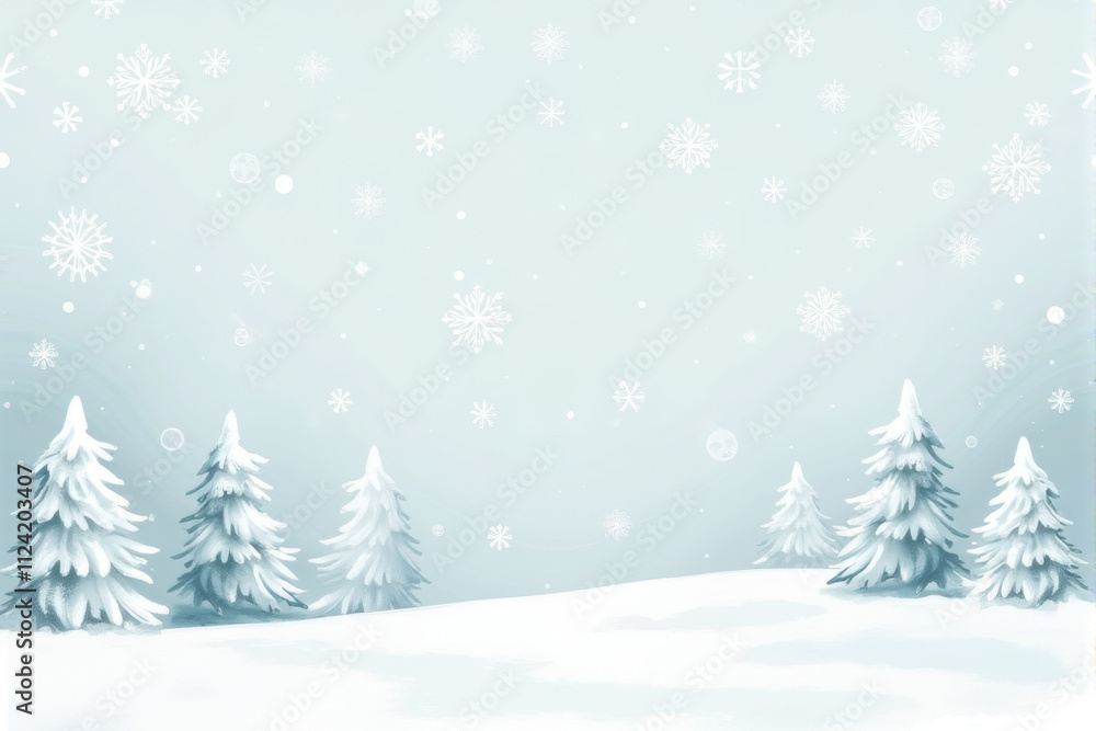 A cozy snow-themed Christmas pattern showcasing intricate snowflakes, soft winter tones, and snowy trees for a warm, festive design.. A cozy snow-themed Christmas pattern showcasing intricate snowflakes, soft winter tones, and snowy trees for a warm, festive design..