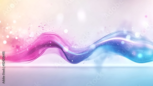 Vibrant abstract wave design with pink and blue colors, creating dynamic and modern feel. Perfect for tech or creative themes