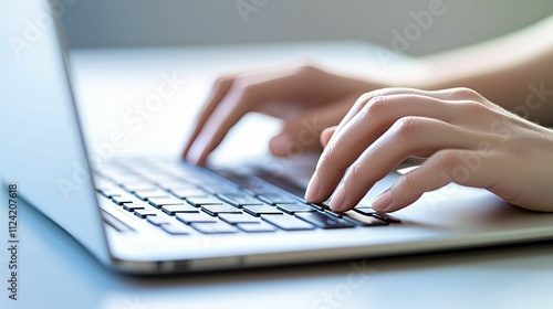 Close-up of hands typing on a laptop alongside incident report forms, reflecting urgency, precision, and cutting-edge technology at work.