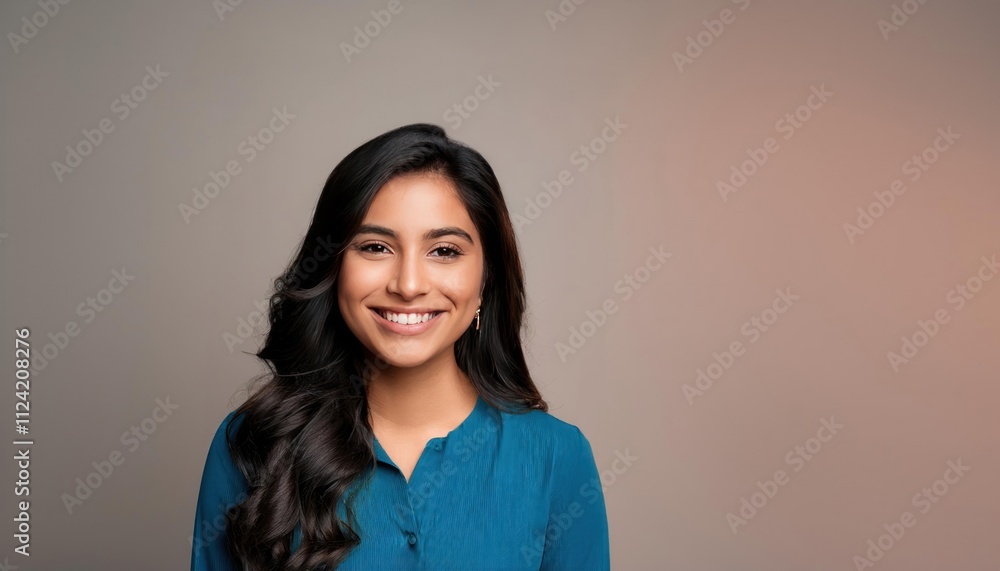 Radiant Indian Beauty with a Cheerful Smile Captured in Studio Environment Radiant Indian Beauty with a Cheerful Smile Captured in Studio Environment