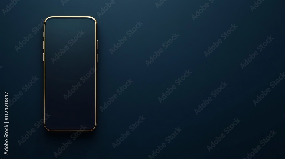 Modern smartphone resting on a dark background showcasing sleek design and minimalistic style for digital technology enthusiasts Modern smartphone resting on a dark background showcasing sleek design and minimalistic style for digital technology enthusiasts