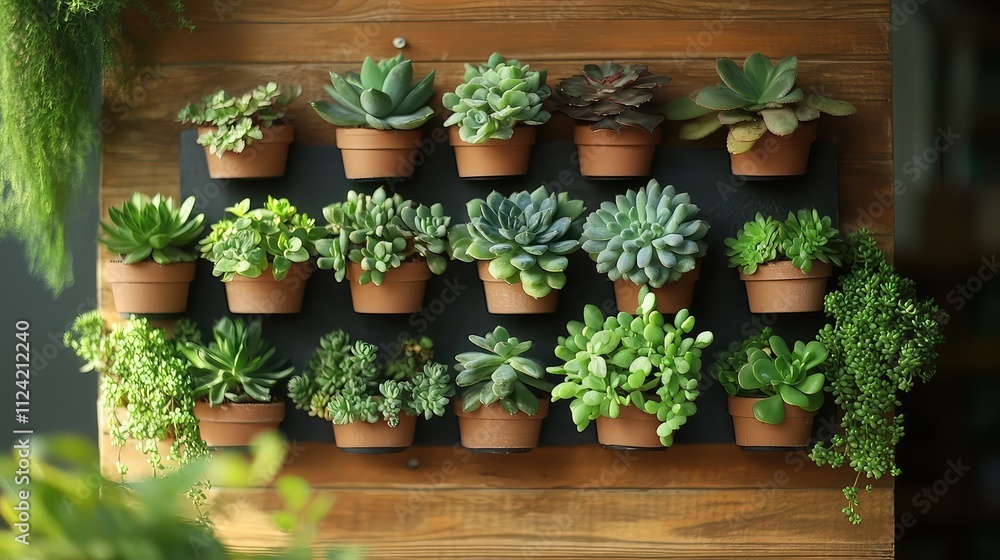 Stylish Wall-Mounted Succulent Display Stylish Wall-Mounted Succulent Display