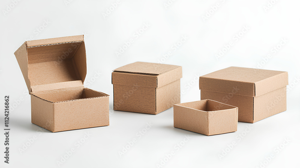 Cardboard boxes isolated on white background Cardboard boxes isolated on white background