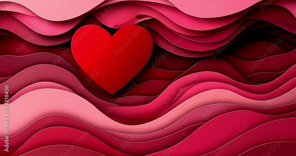 red hearts paper cutting background in 4K red hearts paper cutting background in 4K