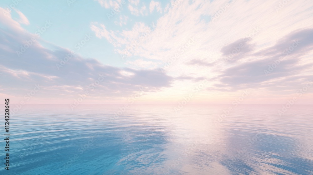 Pastel Sky and Serene Sea Digital Landscape Composition Pastel Sky and Serene Sea Digital Landscape Composition