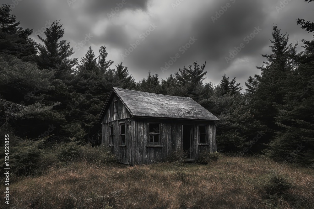 Abandoned tar paper cabin in Maine Abandoned tar paper cabin in Maine