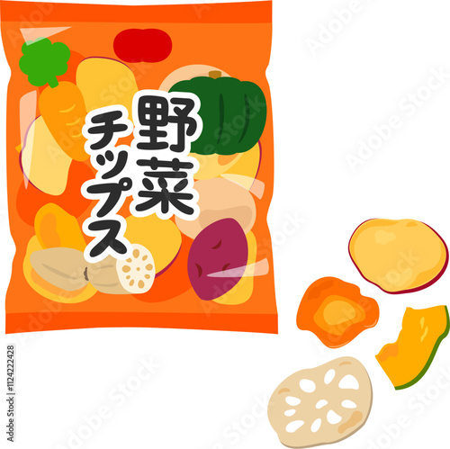 袋入りの野菜チップス