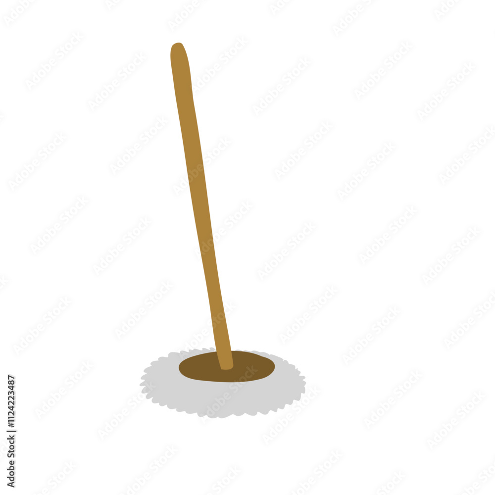 Mop bucket floor clean vector Mop bucket floor clean vector