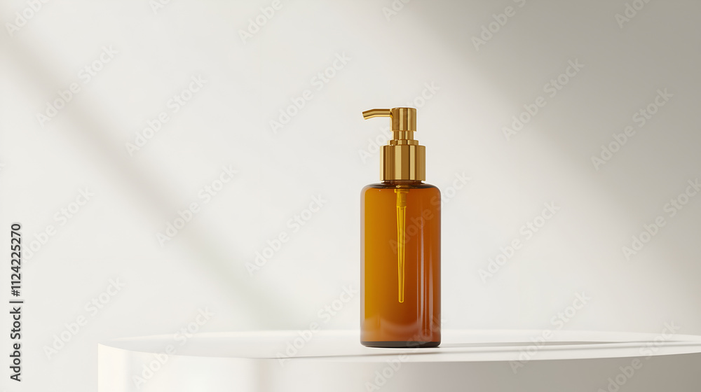Mock up of a lotion pump bottle with blank branding space, isolated on a white background, copy space for text Mock up of a lotion pump bottle with blank branding space, isolated on a white background, copy space for text
