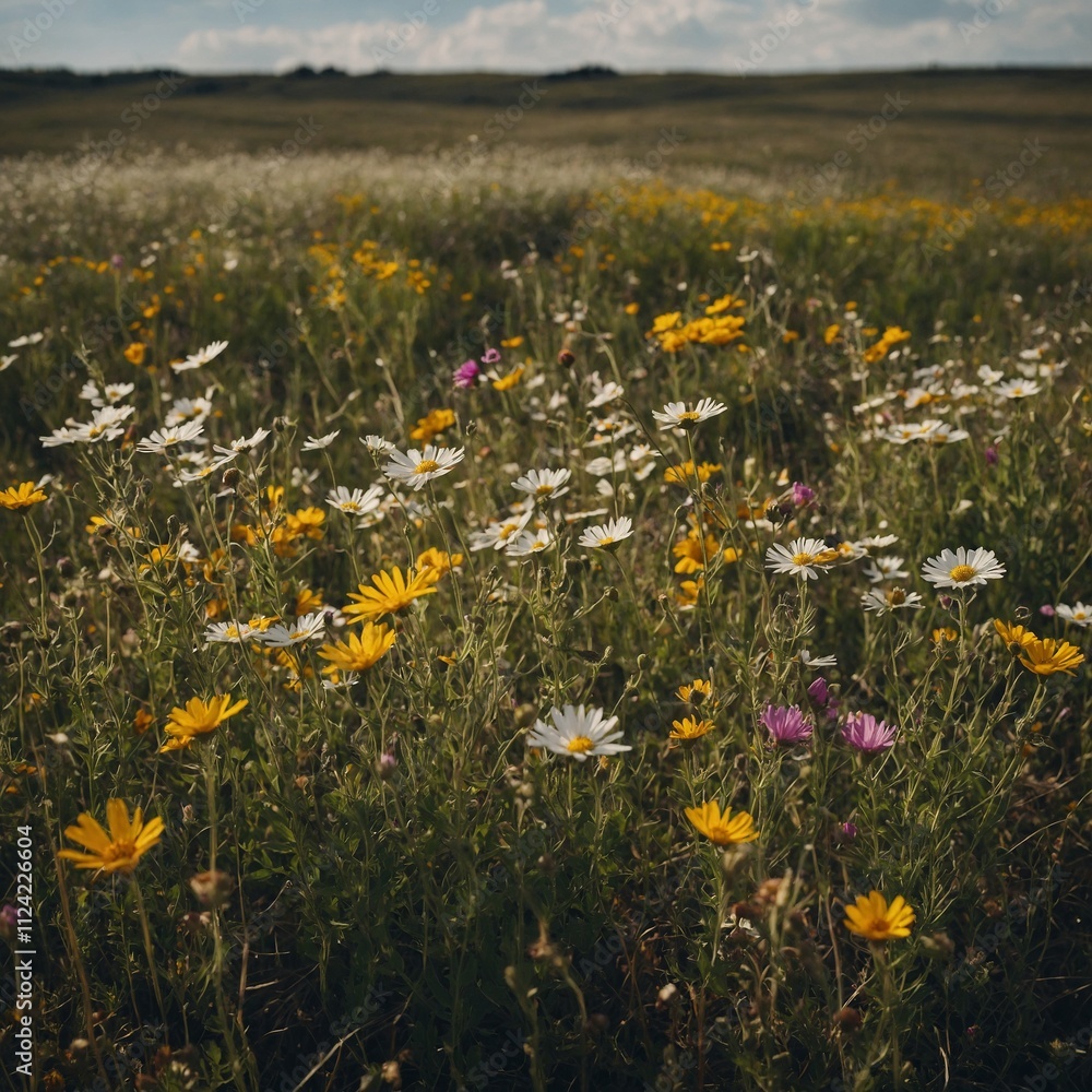 Obraz premium Leonardo_Kino_XL_Write_a_poem_about_a_field_of_wildflowers_swa_0