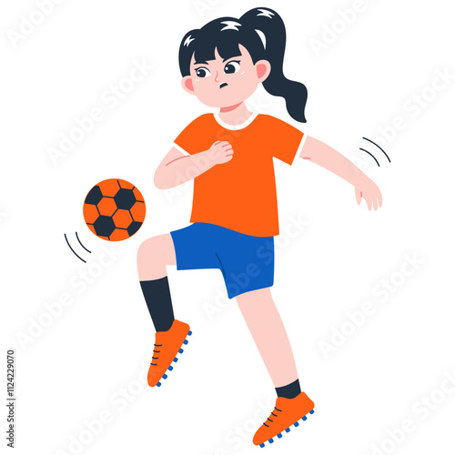 Soccer Girl Illustration